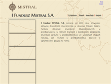 Tablet Screenshot of funduszmistral.pl